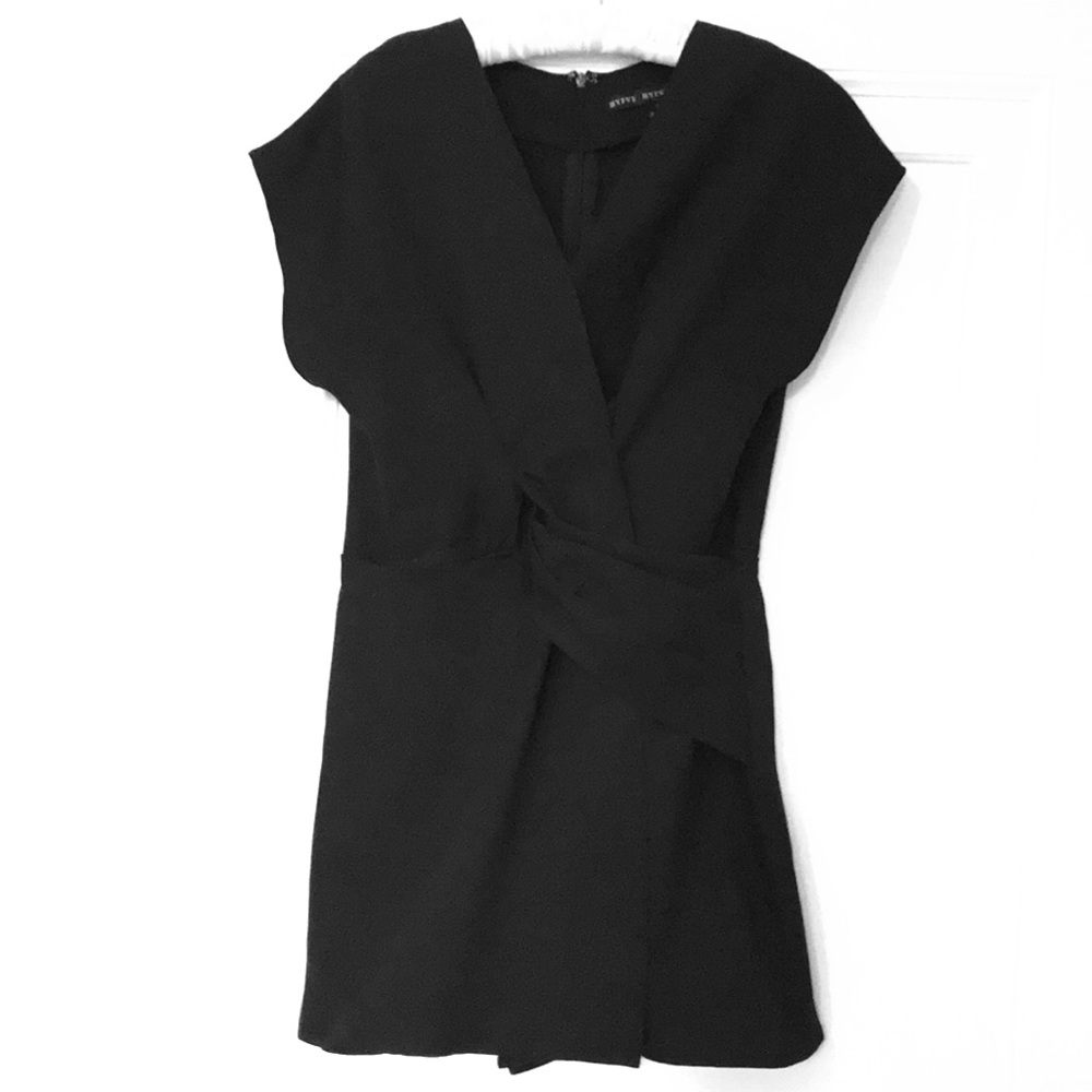 VICI Collection Black romper with front twist